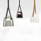 Lampada a sospensione contemporanea per isola cucina in vetro a campana con LED dimmerabile