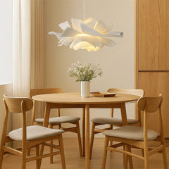 Lampadario fiore di design moderno con altezza regolabile per sala pranzo bianco