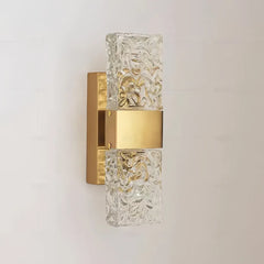 Applique LED in vetro rettangolare dimmerabile dal design elegante per camera da letto