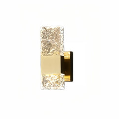 Applique LED in vetro rettangolare dimmerabile dal design elegante per camera da letto