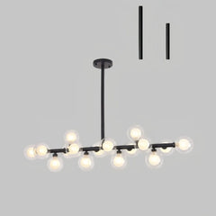 Lampadario con sfere di vetro dal design moderno per sala da pranzo