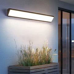 Applique esterno sopra porta lunga LED moderno nero