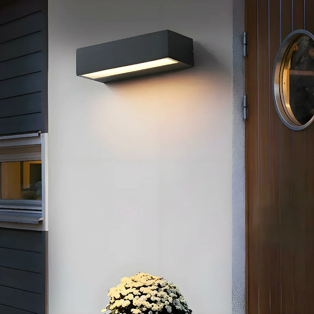 Applique da parete per esterno a LED rettangolare moderna