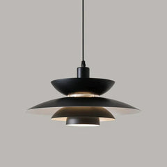 lampadario a sospensione nordico in metallo nero per sala da pranzo