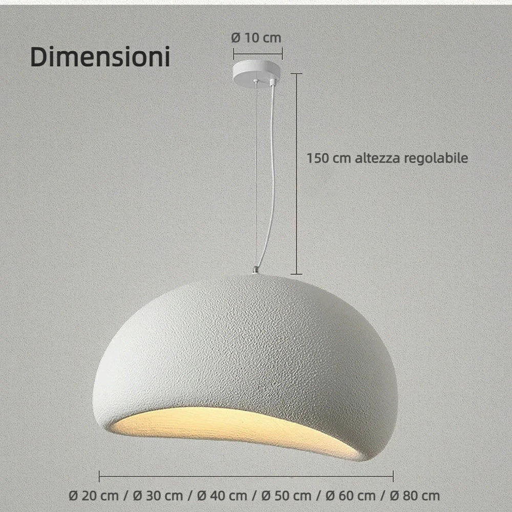 Lampadario a sospensione stile wabi sabi a forma di fungo per soggiorno(副本)
