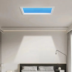 Lucernario artificiale minimal a incasso per soffitto con LED effetto cielo dimmerabile