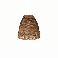 Lampada a sospensione in rattan a campana dimmerabile per sala da pranzo