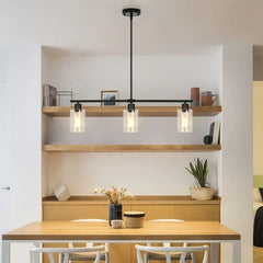 Lampada a sospensione minimalista industriale a 3 luci dimmerabile per sala pranzo