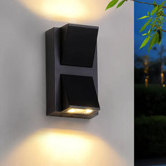 Applique da esterno moderne di design geometrico a LED con effetto luminoso per balcone