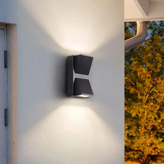 Applique da esterno moderne di design geometrico a LED con effetto luminoso per balcone