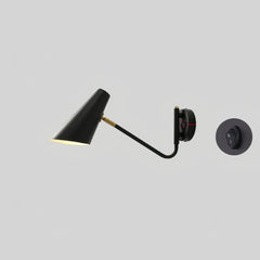 Applique con braccio orientabile in metallo stile moderno per camera da letto