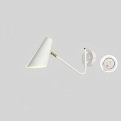 Applique con braccio orientabile in metallo stile moderno per camera da letto