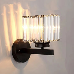 Applique da parete con cristalli dimmerabile dal design elegante per camera da letto