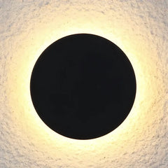 Applique da esterno rotonde a LED in metallo dal design minimalista
