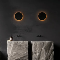Applique da esterno rotonde a LED in metallo dal design minimalista