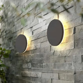 Applique da esterno rotonde a LED in metallo dal design minimalista