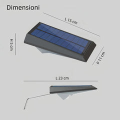 Applique solare moderna con sensore di movimento per ingresso