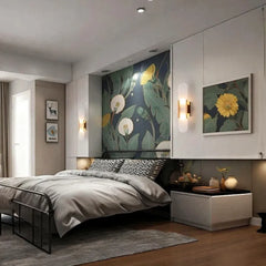 Applique moderna per camera da letto in alabastro spagnolo dalla forma ovale