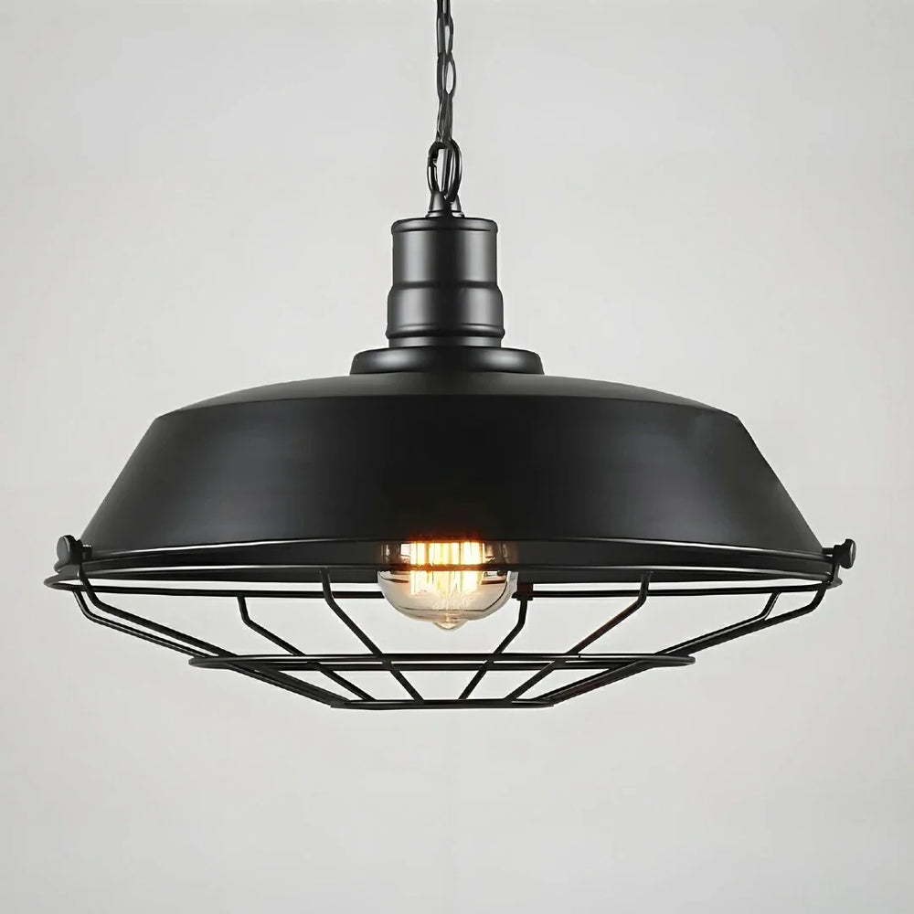 Lampadario a sospensione in metallo stile industriale a cupola per sala da pranzo