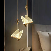 Lampada a sospensione LED dimmerabile design farfalla moderna per camera da letto