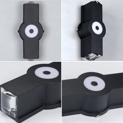 Applique LED da parete per esterno dal design moderno con fasci luminosi