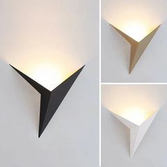 Applique da parete minimal dal design geometrico in metallo con LED dimmerabile