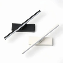 Applique LED lineare orientabile in metallo dal design minimalista per camera da letto