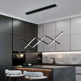 Lampada a sospensione minimalista a zigzag con LED dimmerabile per sala pranzo