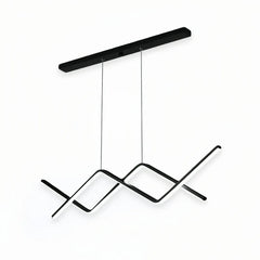 Lampada a sospensione minimalista a zigzag con LED dimmerabile per sala pranzo