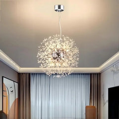 Lampadario Sputnik a sospensione dal design moderno in cristallo per sala da pranzo