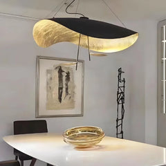 Lampada a sospensione moderna contemporanea dal design curvo con LED dimmerabile per sala pranzo