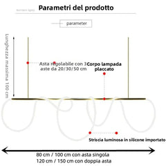 Lampadario a sospensione moderno a LED dimmerabile lineare per sala pranzo