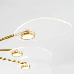 Plafoniera moderna a bracci oro led dimmerabile da soggiorno