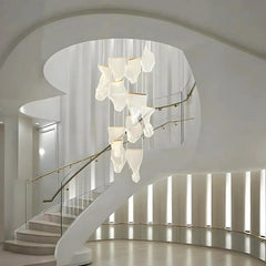 Lampadari a sospensione design moderno con effetto nastro LED per soggiorno