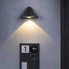 Applique da esterno monodirezionale LED con forma conica per ingresso