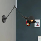 Applique con braccio orientabile dimmerabile in metallo stile industriale vintage per camera da letto