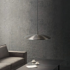 Lampada a sospensione minimal a disco sottile in vetro con LED dimmerabile per isola cucina