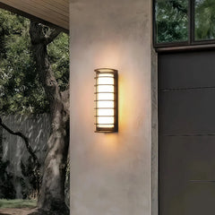 Applique da esterno IP68 a LED con griglia protettiva per ingresso dal design contemporaneo