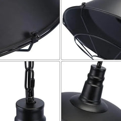 Lampadario a sospensione in metallo stile industriale a cupola per sala da pranzo
