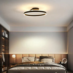 Plafoniera LED a cerchio dimmerabile design moderno per camera da letto