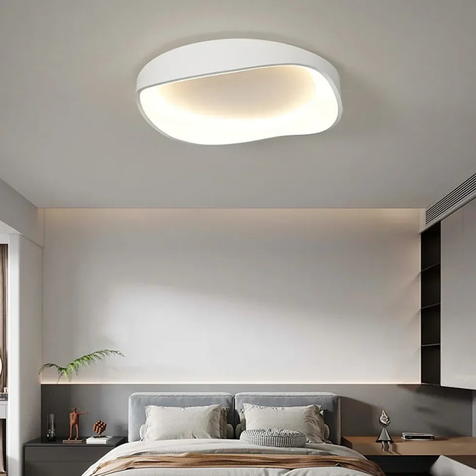 Plafoniera soffitto design moderno rotonda bianca LED dimmerabile per camera da letto