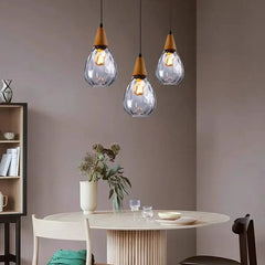 Lampadario a sospensione in vetro soffiato in stile vintage per sala pranzo