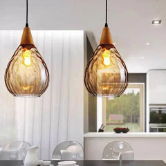 Lampadario a sospensione in vetro soffiato in stile vintage per sala pranzo