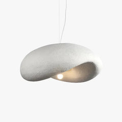 Lampadario a sospensione per soggiorno in stile wabi-sabi a forma di fungo bianco