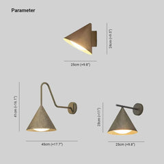 Applique da esterno antiche in metallo LED forma cono