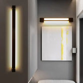 Applique orientabile da parete lineare LED con rotazione fino a 350° in metallo nero