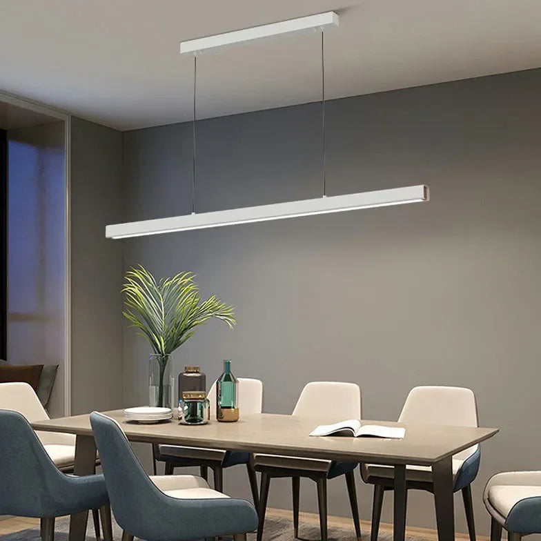 Lampadario a sospensione lineare LED dimmerabile dal design moderno per sala pranzo
