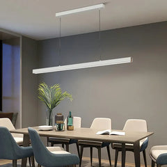 Lampadario a sospensione lineare LED dimmerabile dal design moderno per sala pranzo