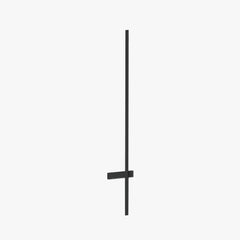 Applique moderna da esterno lineare minimal LED calda in metallo nero
