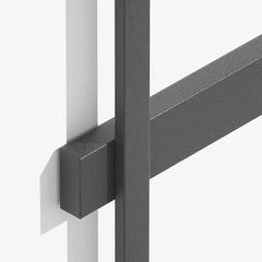 Applique moderna da esterno lineare minimal LED calda in metallo nero